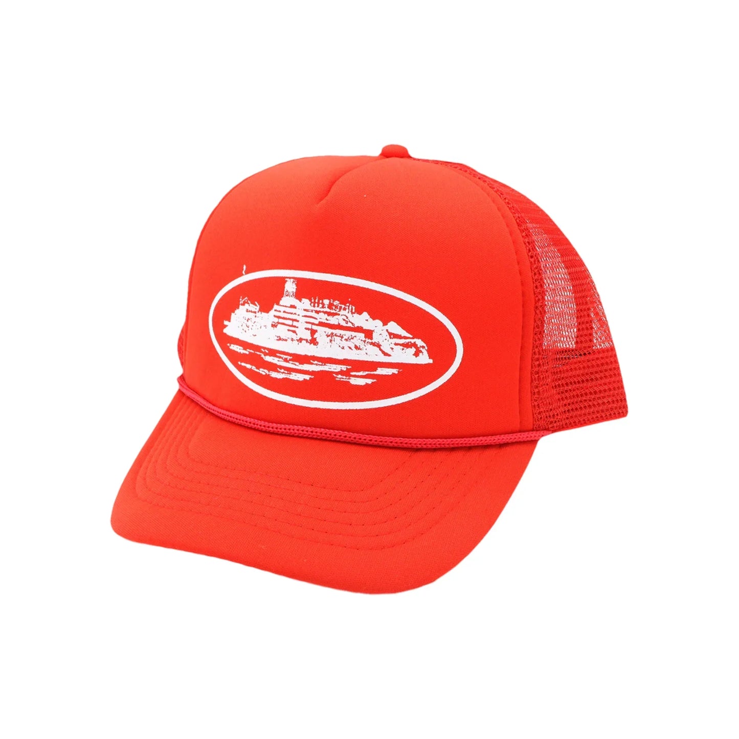 Corteiz Alcatraz Trucker Hat Red