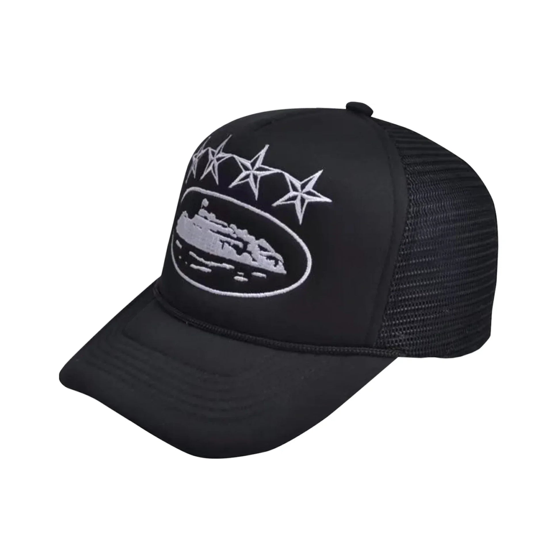 Corteiz 4Starz Alcatraz Trucker Hat Black