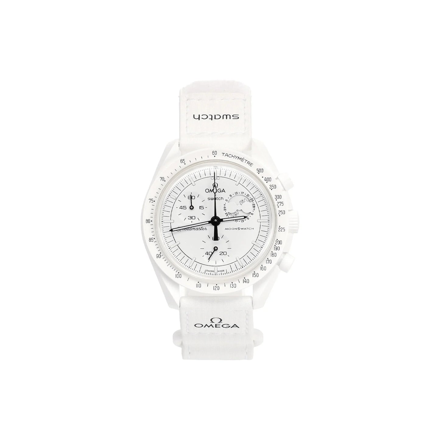 Swatch x Omega Bioceramic Moonswatch Mission To Moonphase Snoopy SO33W700