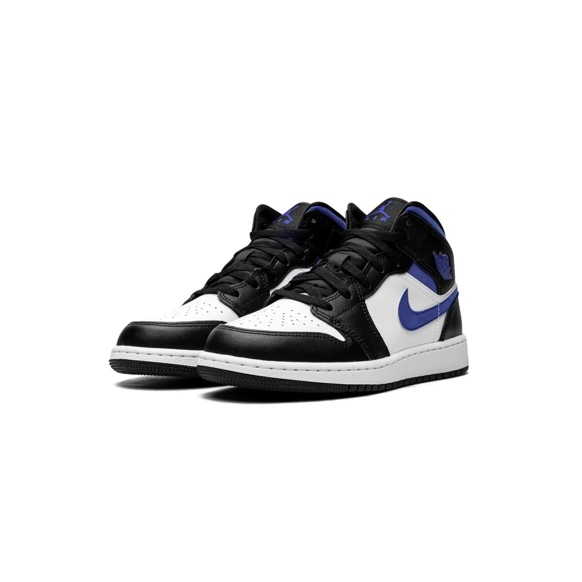 Jordan 1 Mid White Black Racer Blue (GS)