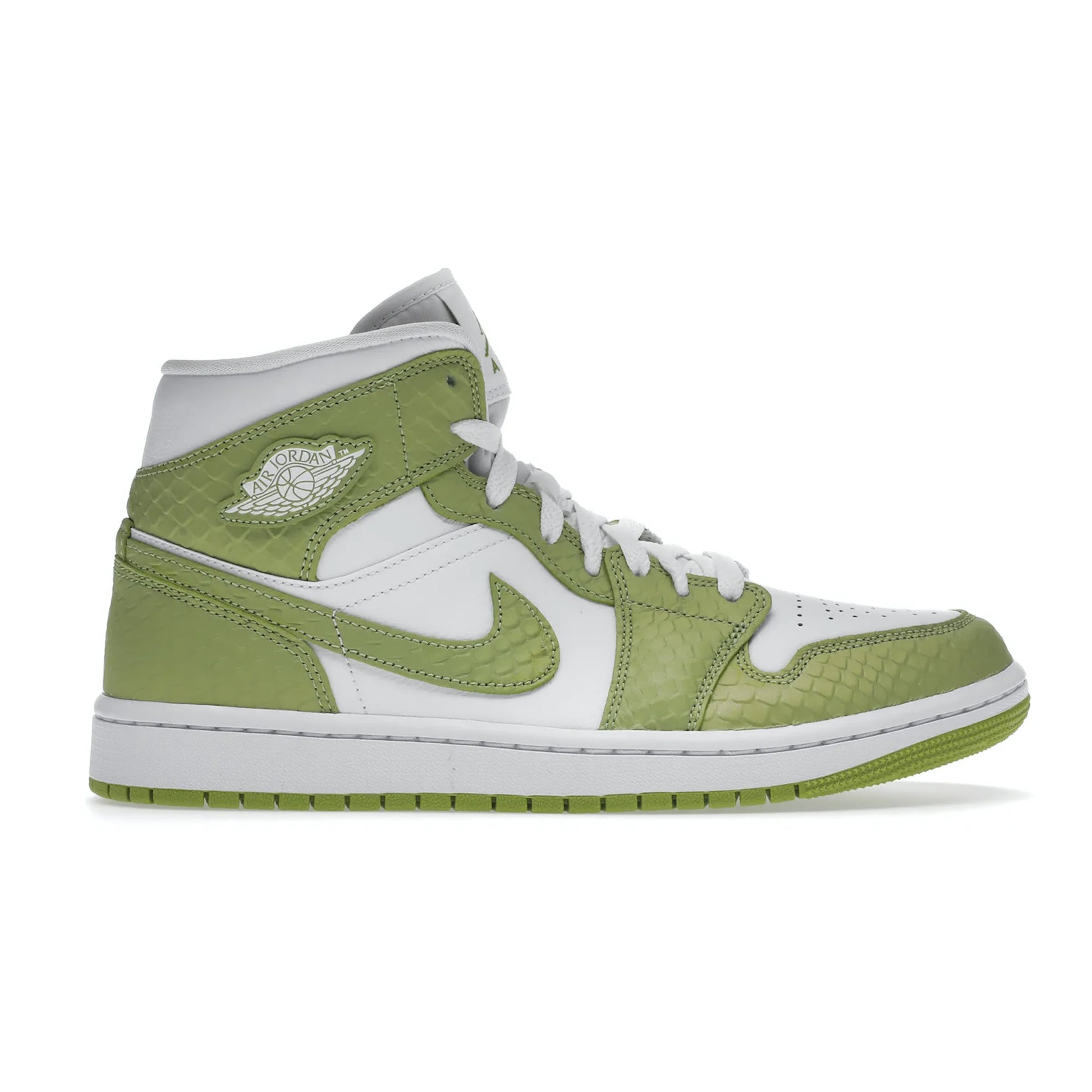 Jordan 1 Mid Green Python (Women's)