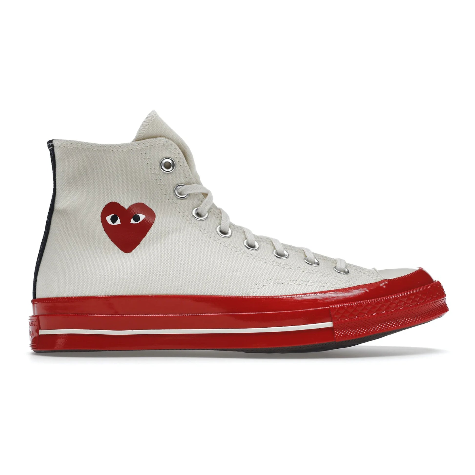 Converse Chuck Taylor All Star 70 Hi Comme des Garcons PLAY Egret Red Midsole