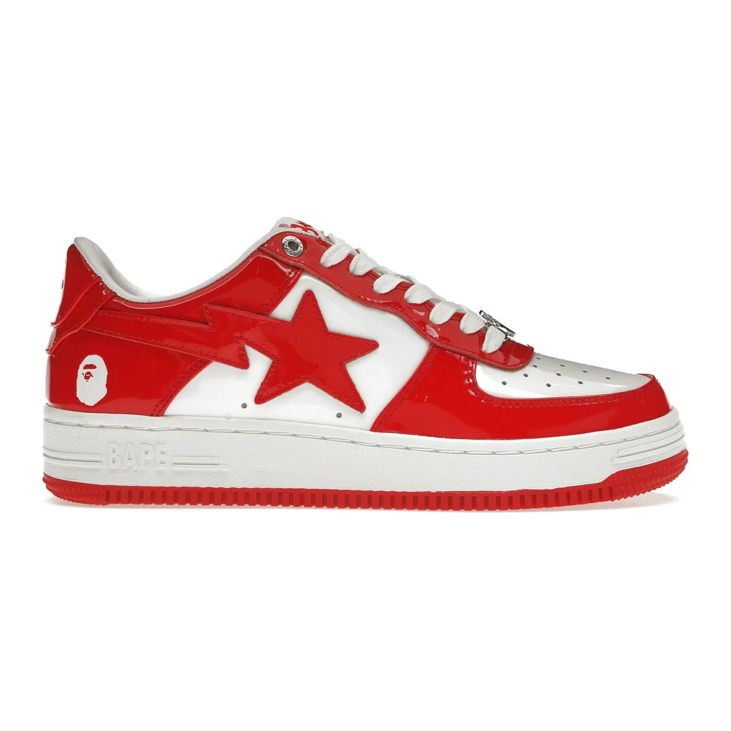 A Bathing Ape Bape Sta Patent Leather White Red (2023)