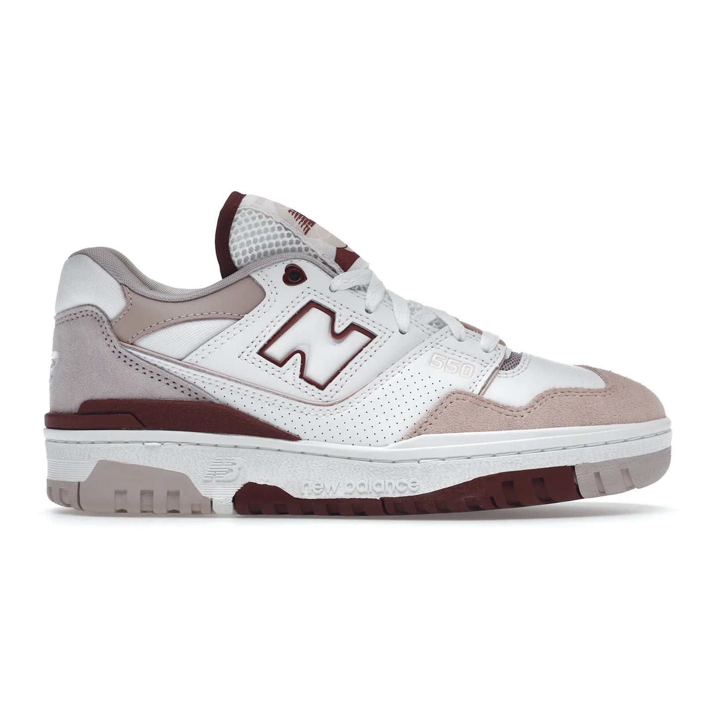 New Balance 550 White Scarlet (Women's)