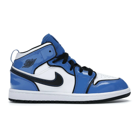 Jordan 1 Mid Signal Blue (PS)