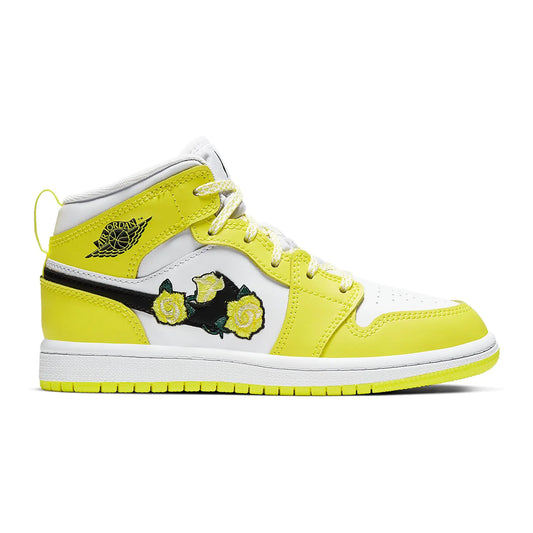 Jordan 1 Mid Dynamic Yellow Floral (PS)