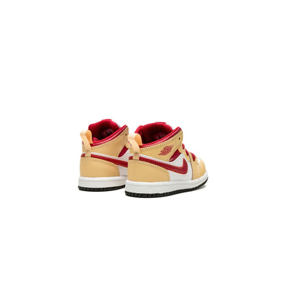 Jordan 1 Mid Light Curry Cardinal (TD)