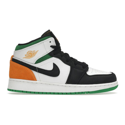 Jordan 1 Mid SE White Laser Orange Lucky Green (GS)