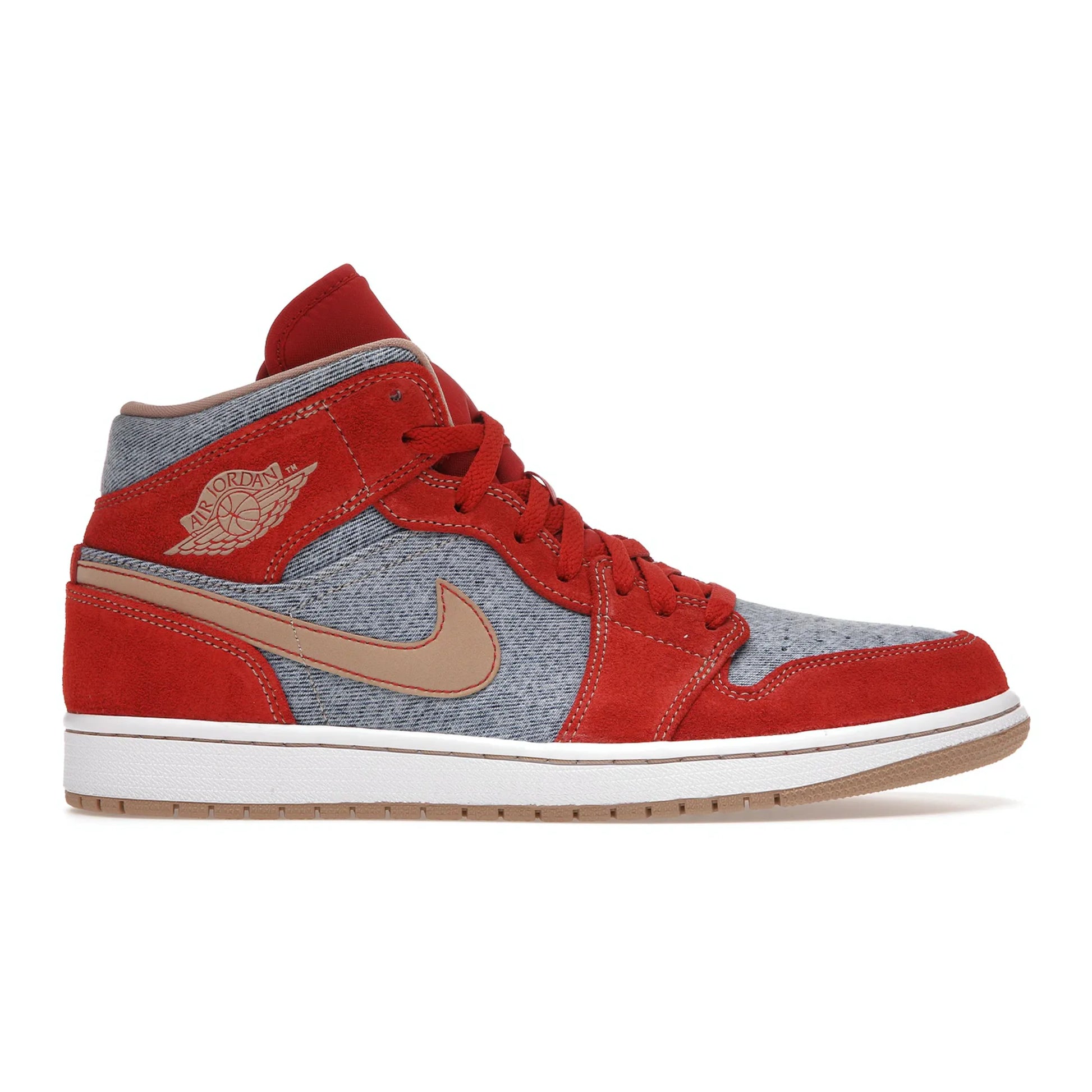 Jordan 1 Mid Denim Red