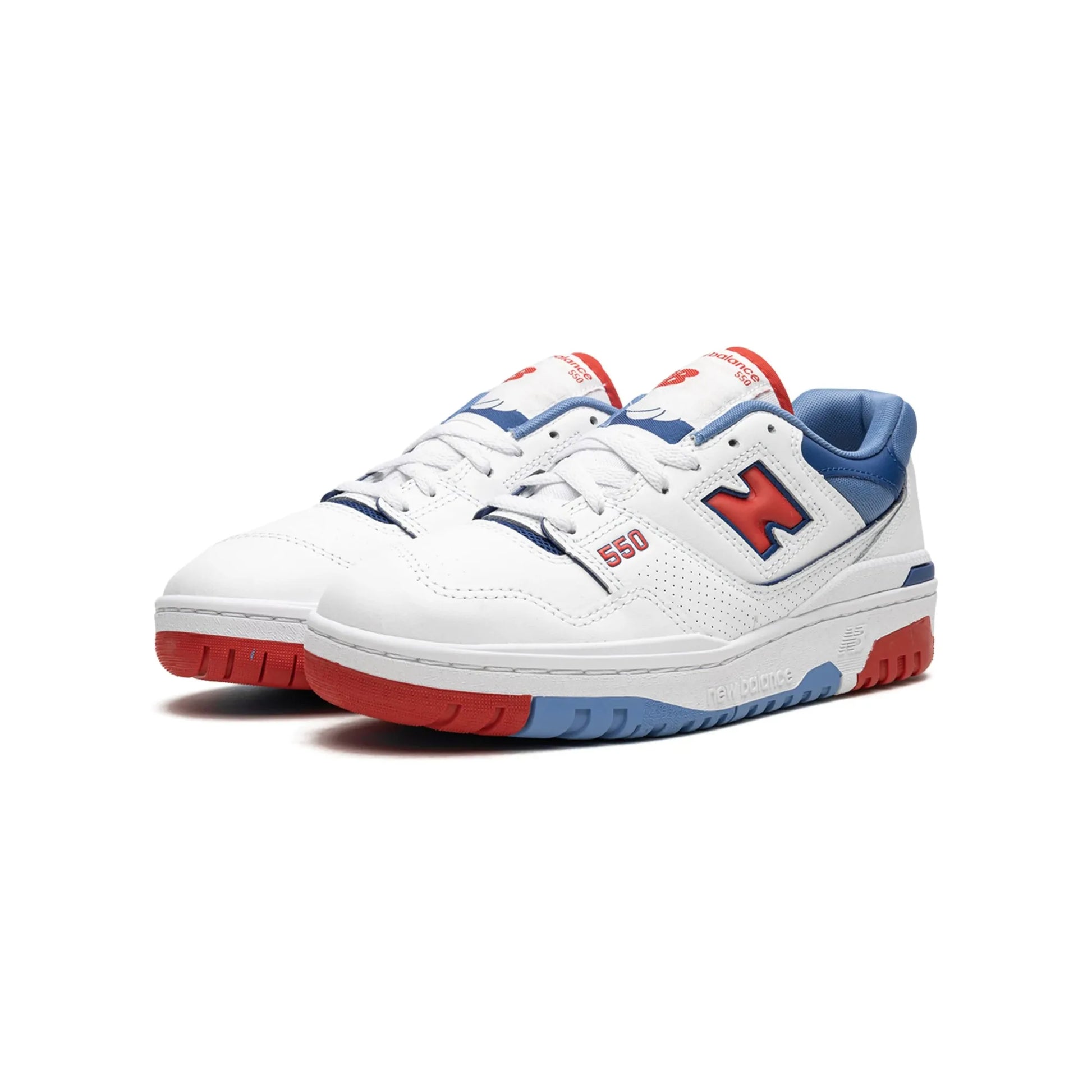 New Balance 550 White True Red Atlantic Blue