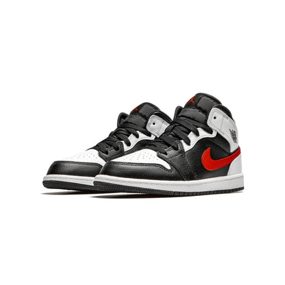 Jordan 1 Mid White Black Chile Red (PS)