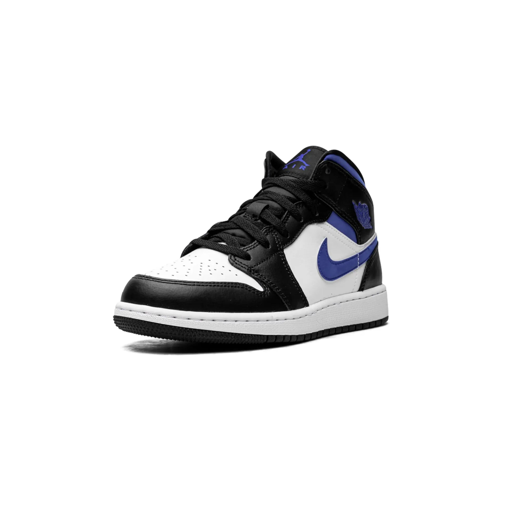 Jordan 1 Mid White Black Racer Blue (GS)