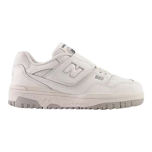 New Balance 550 Bungee Lace Top Strap White Grey