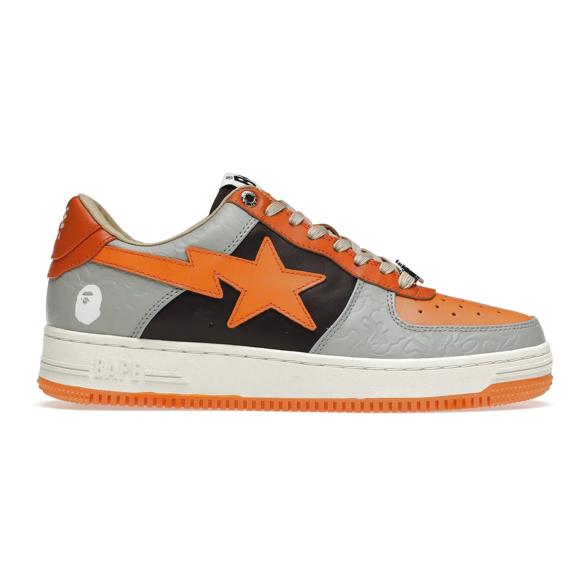 A Bathing Ape Bape Sta Low Grey Orange