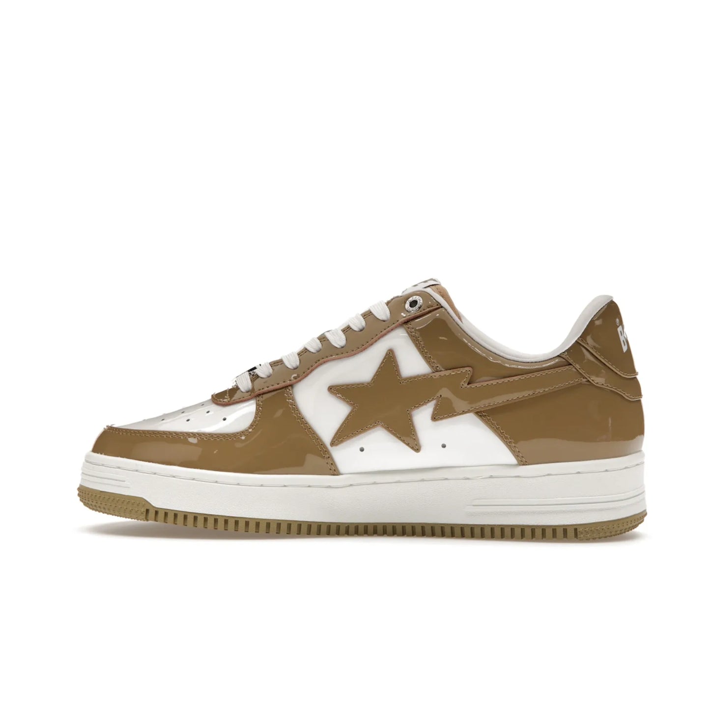 A Bathing Ape Bape Sta Patent Leather White Khaki (2023)