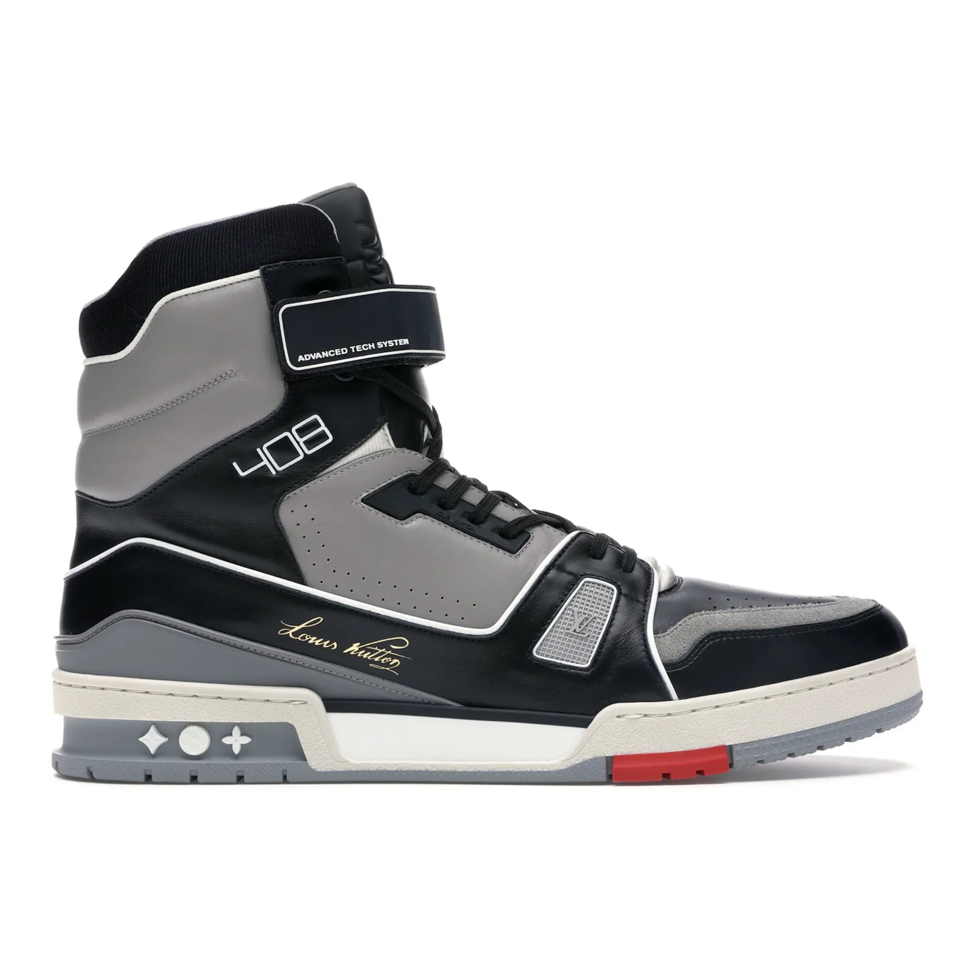 Louis Vuitton LV Trainer Sneaker Boot High Black Grey