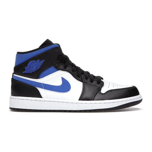 Jordan 1 Mid White Black Racer Blue