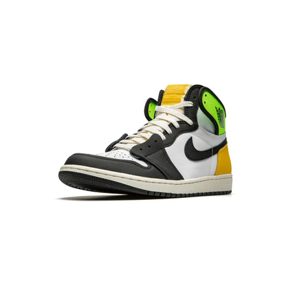 Jordan 1 Retro High White Black Volt University Gold