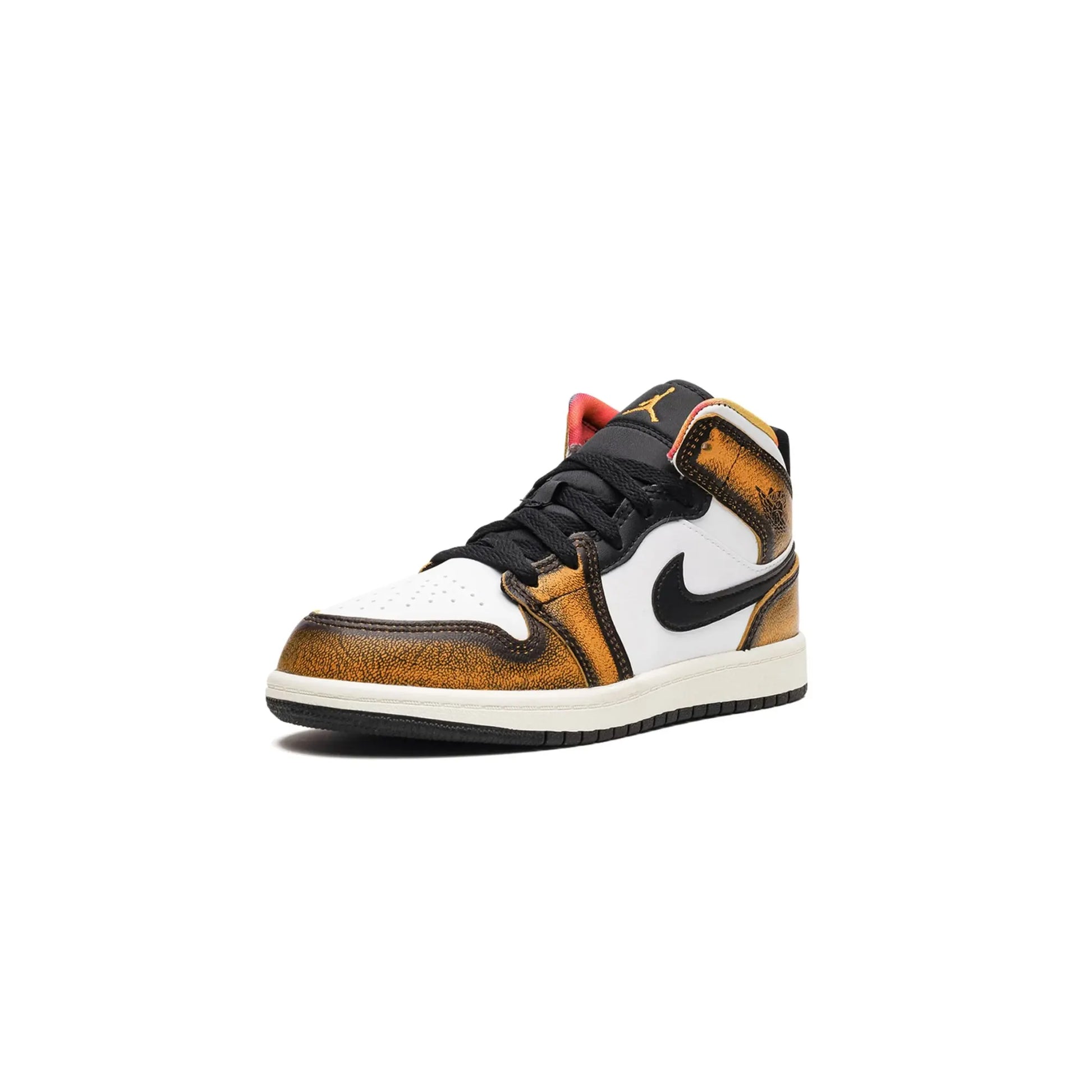 Jordan 1 Mid SE Orange Wear Away (PS)