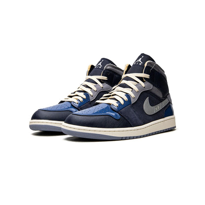 Jordan 1 Mid SE Craft Obsidian French Blue Ashen Slate White