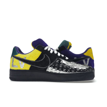 Louis Vuitton Nike Air Force 1 Low By Virgil Abloh Black Metallic Silver