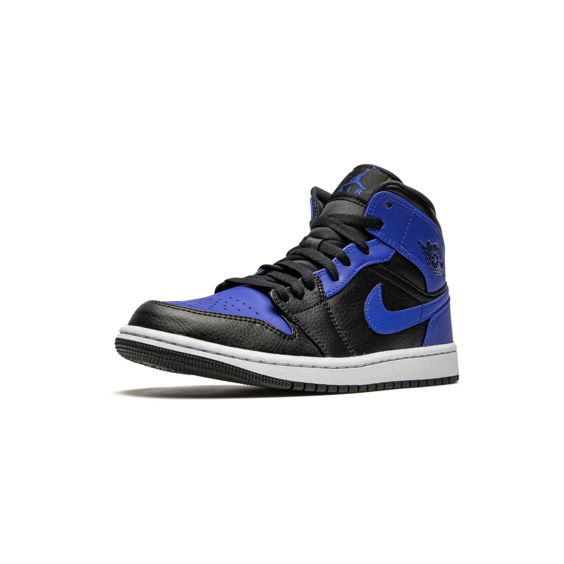 Jordan 1 Mid Hyper Royal Tumbled Leather