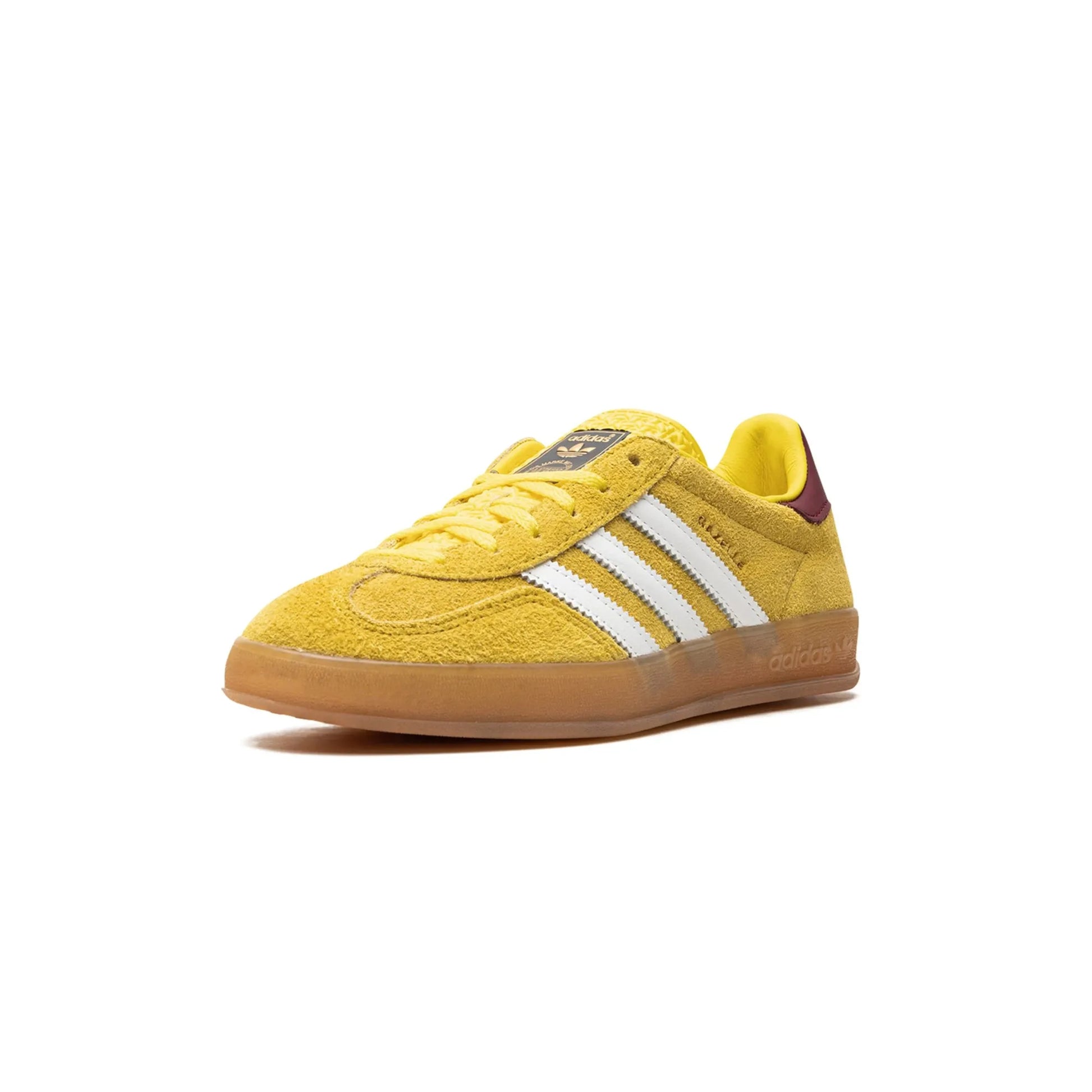 adidas Gazelle Indoor Bright Yellow Collegiate Burgundy (Women's)