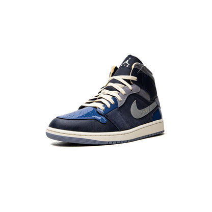 Jordan 1 Mid SE Craft Obsidian French Blue Ashen Slate White