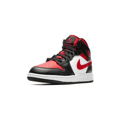 Air Jordan 1 Mid Black Fire Red (GS)