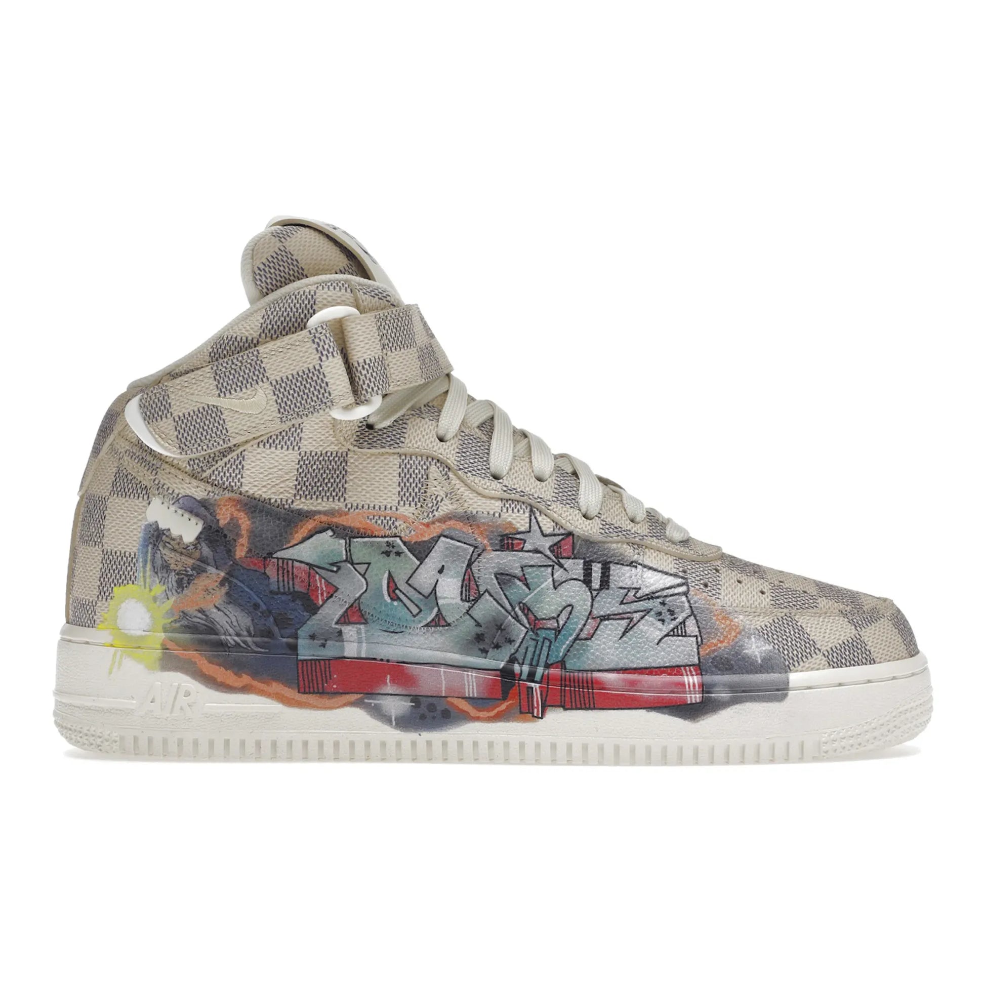 Louis Vuitton Nike Air Force 1 Mid By Virgil Abloh Graffiti