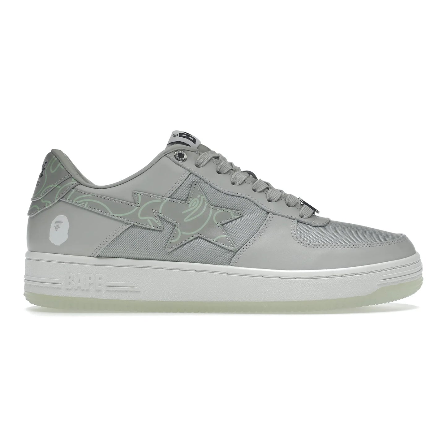 A Bathing Ape Bape Sta Text Code Camo Grey