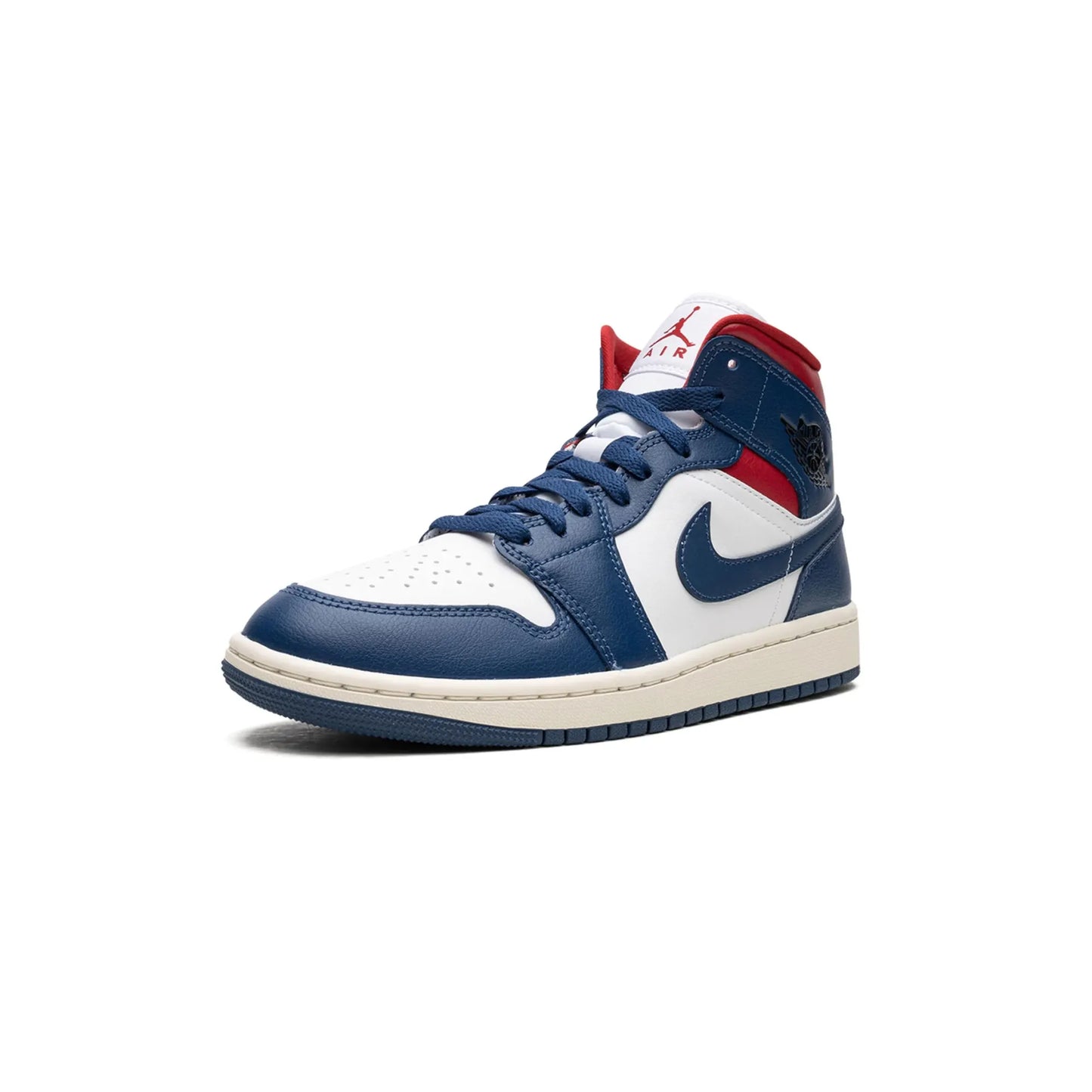 Jordan 1 Mid French Blue Gym Red (Women's)