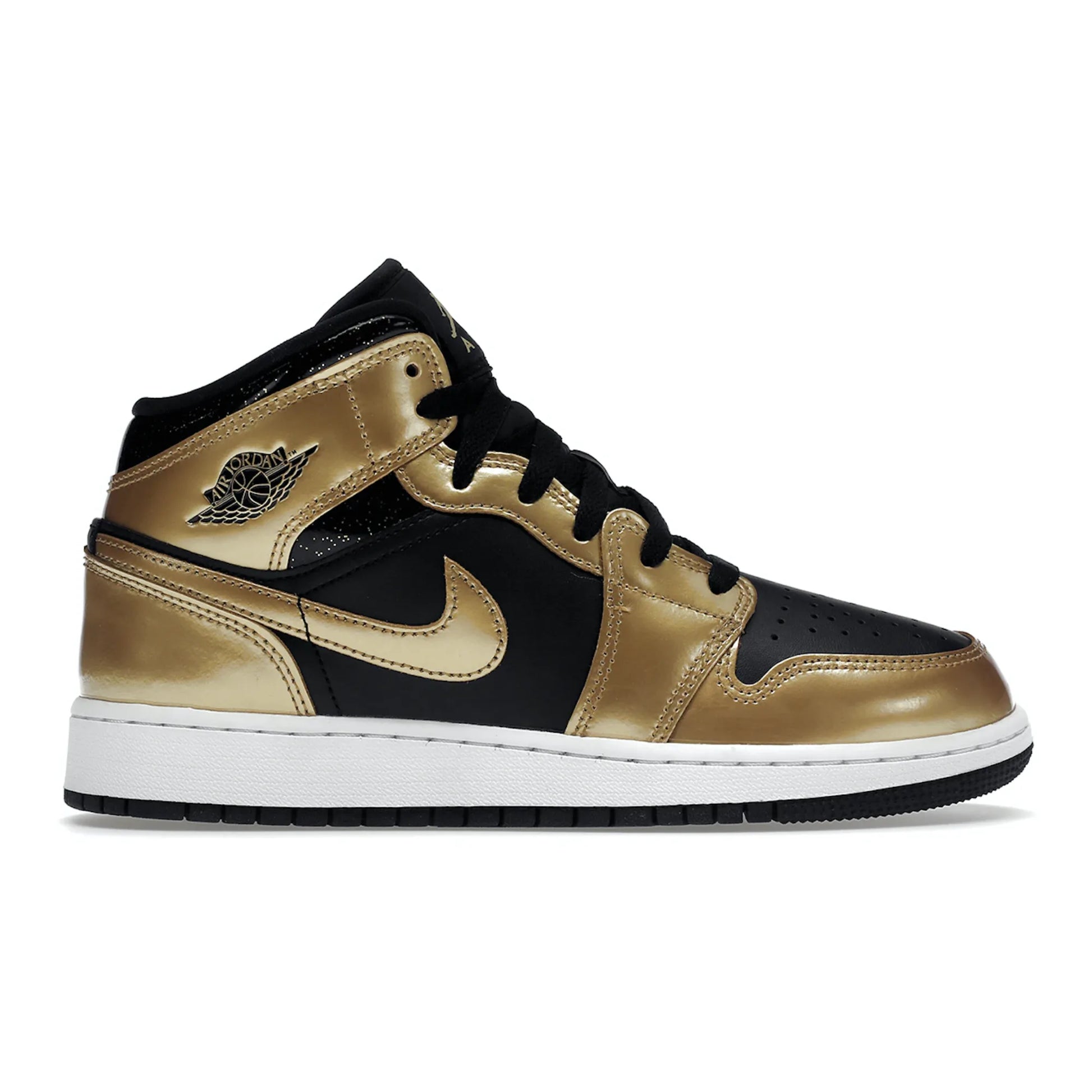 Jordan 1 Mid SE Metallic Gold Black (GS)