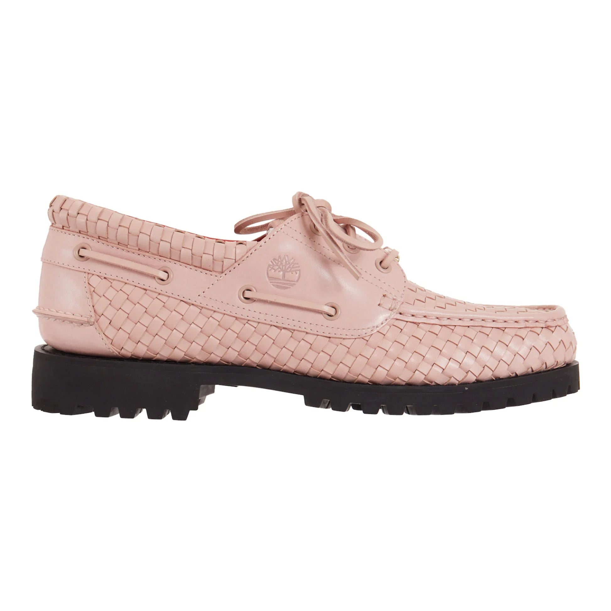 Timberland Woven Leather 3-Eye Lug Supreme Pink