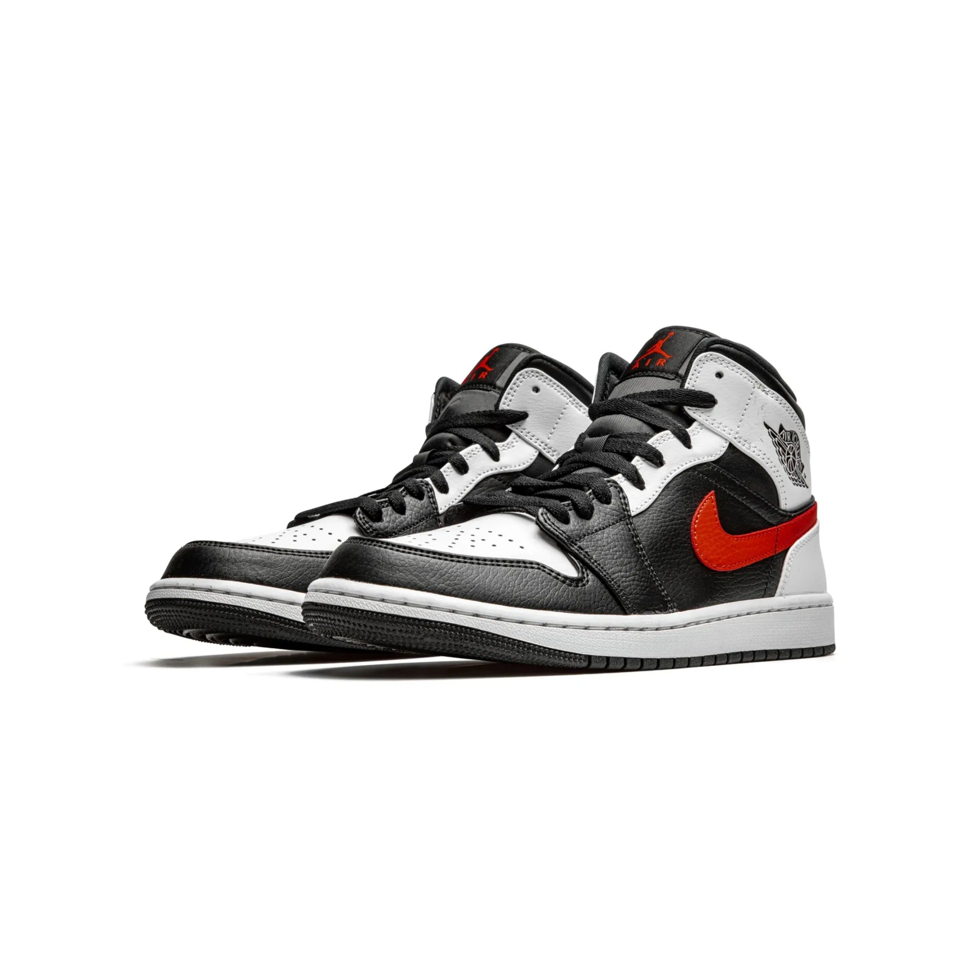 Jordan 1 Mid Black Chile Red White