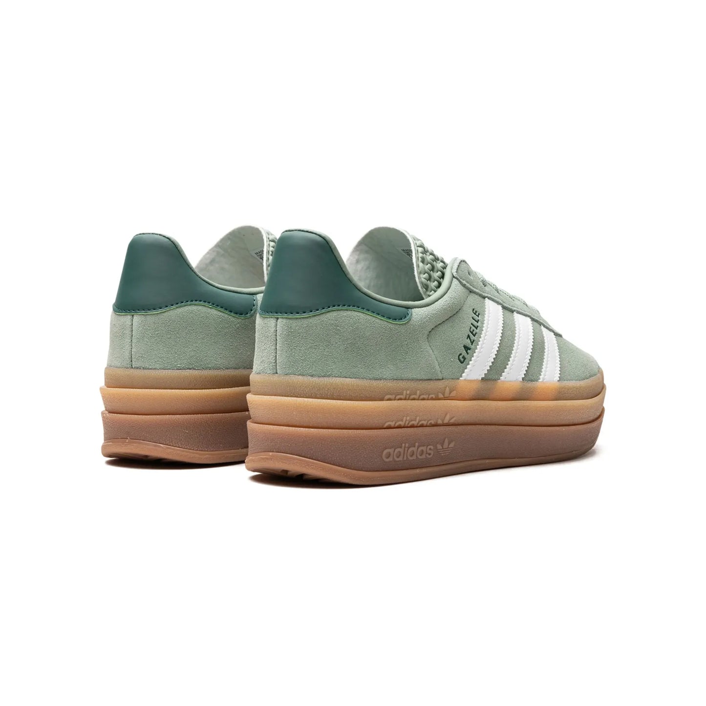 adidas Gazelle Bold Silver Green Gum (Womens)