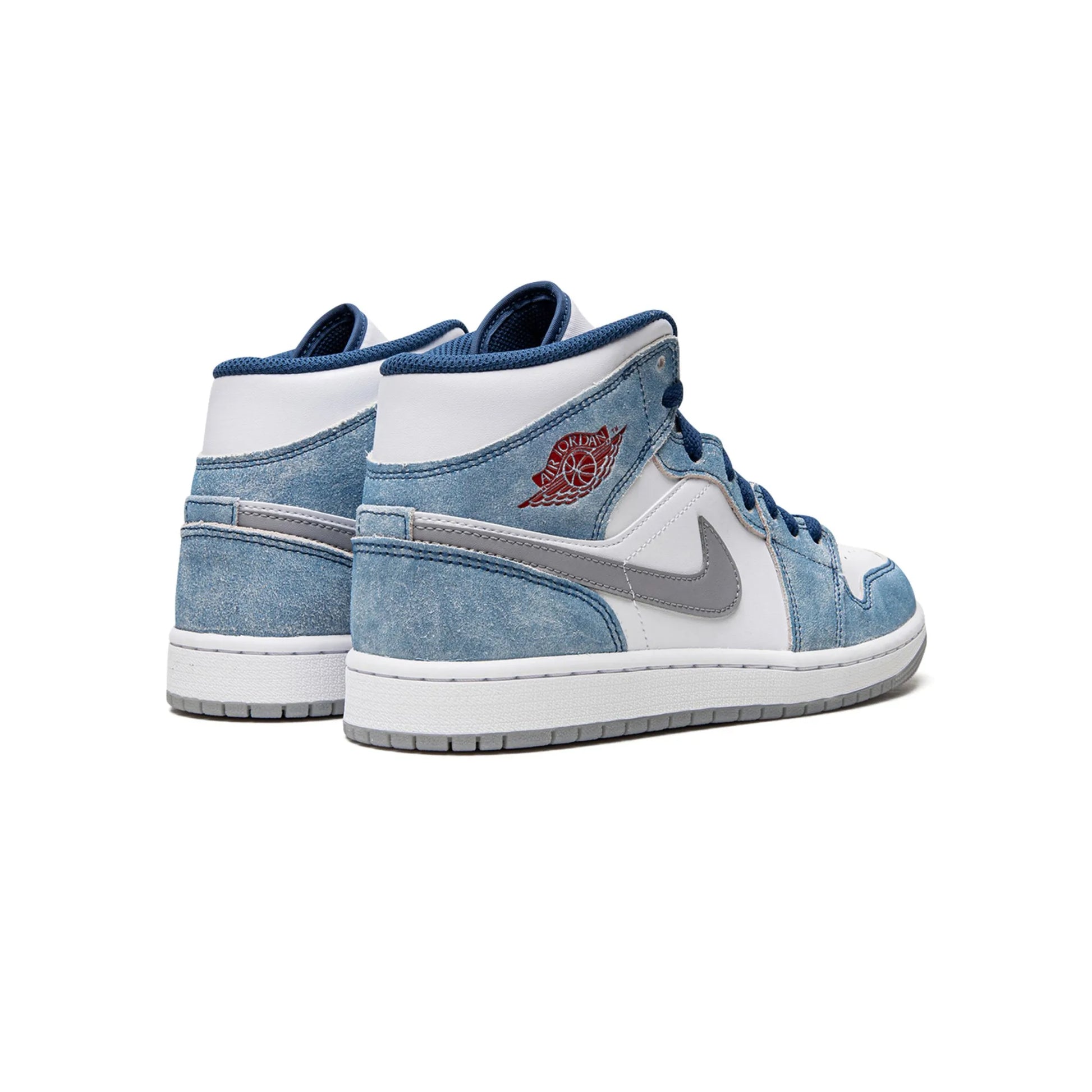 Jordan 1 Mid French Blue Fire Red