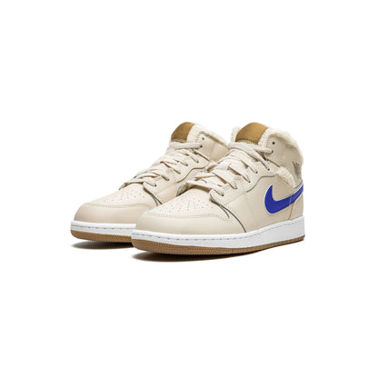 Jordan 1 Mid Utility Fleece Pearl White (GS)