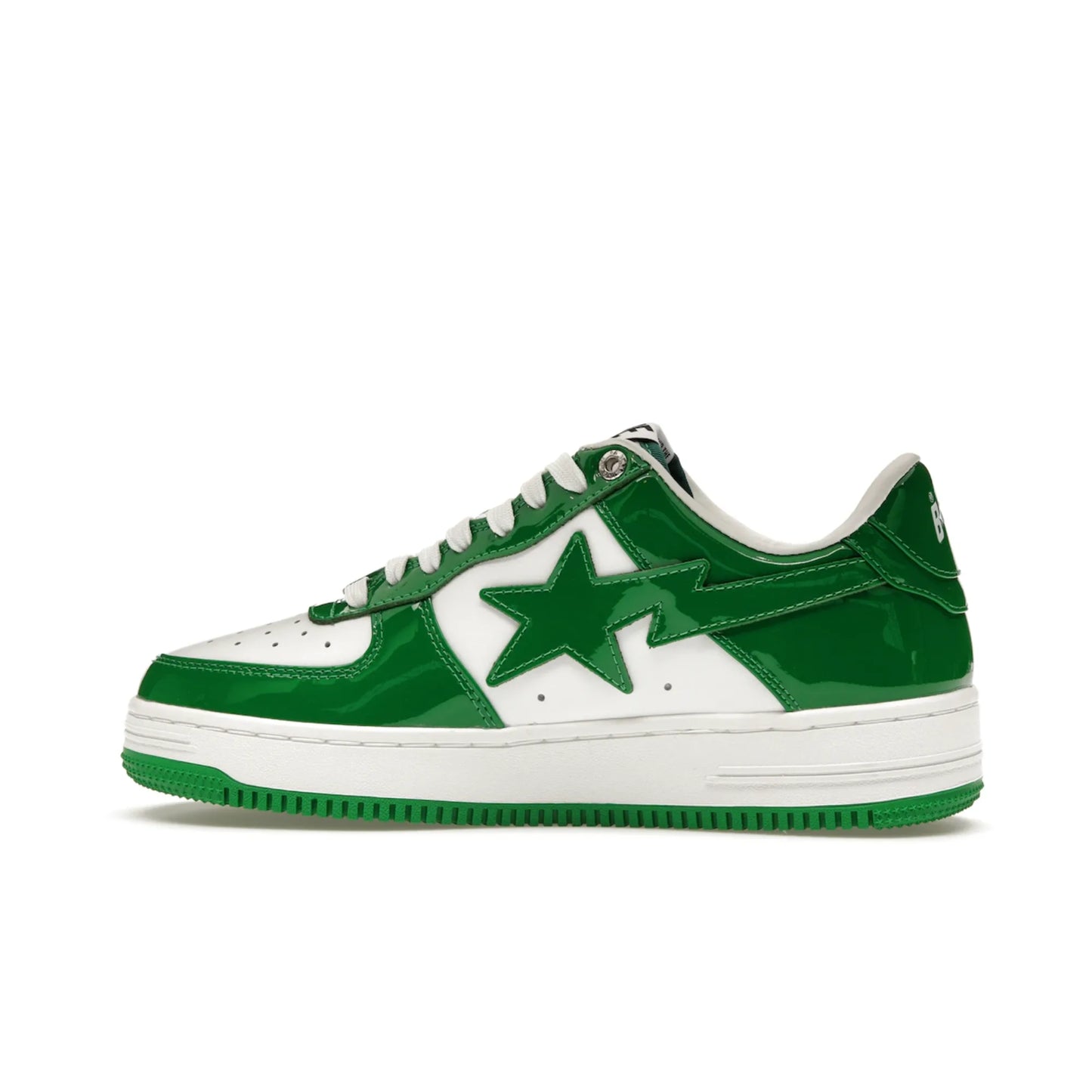 A Bathing Ape Bape Sta Patent Leather Green White