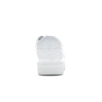 A Bathing Ape Bape Sta Low Patent White