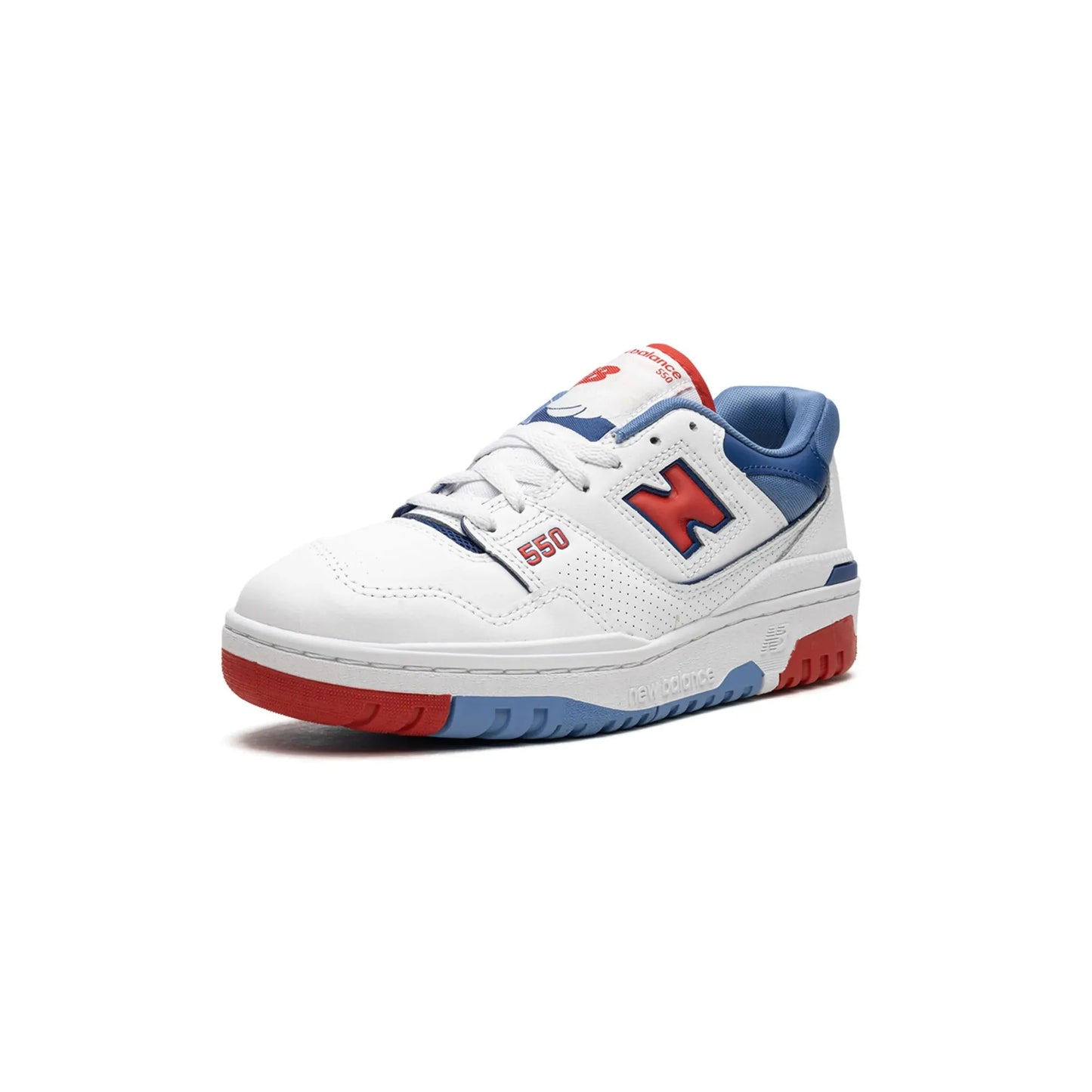 New Balance 550 White True Red Atlantic Blue