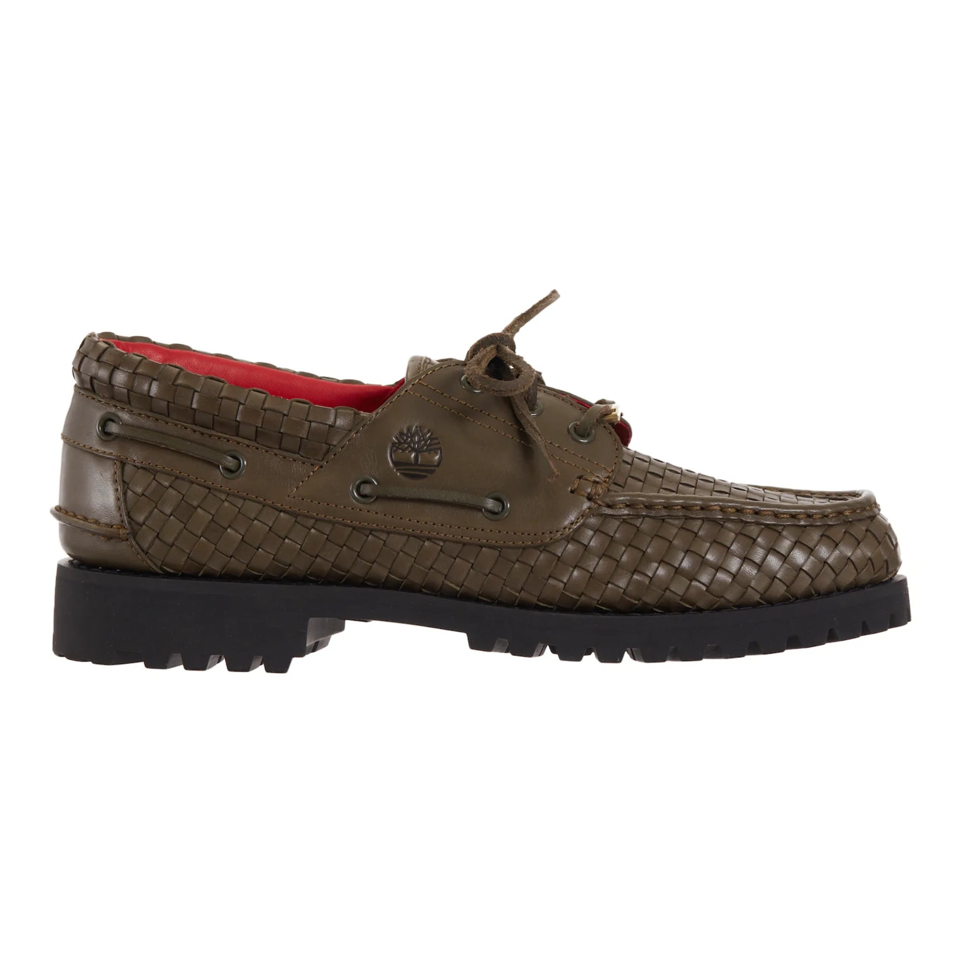 Timberland Woven Leather 3-Eye Lug Supreme Olive