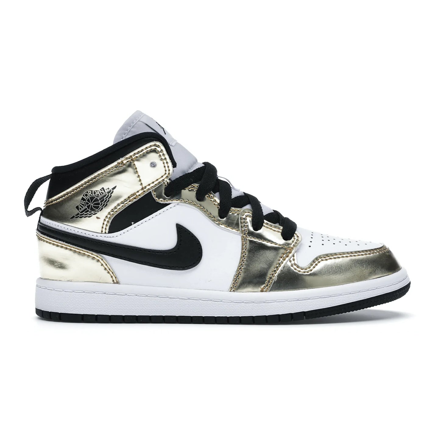 Jordan 1 Mid Metallic Gold Black White (PS)