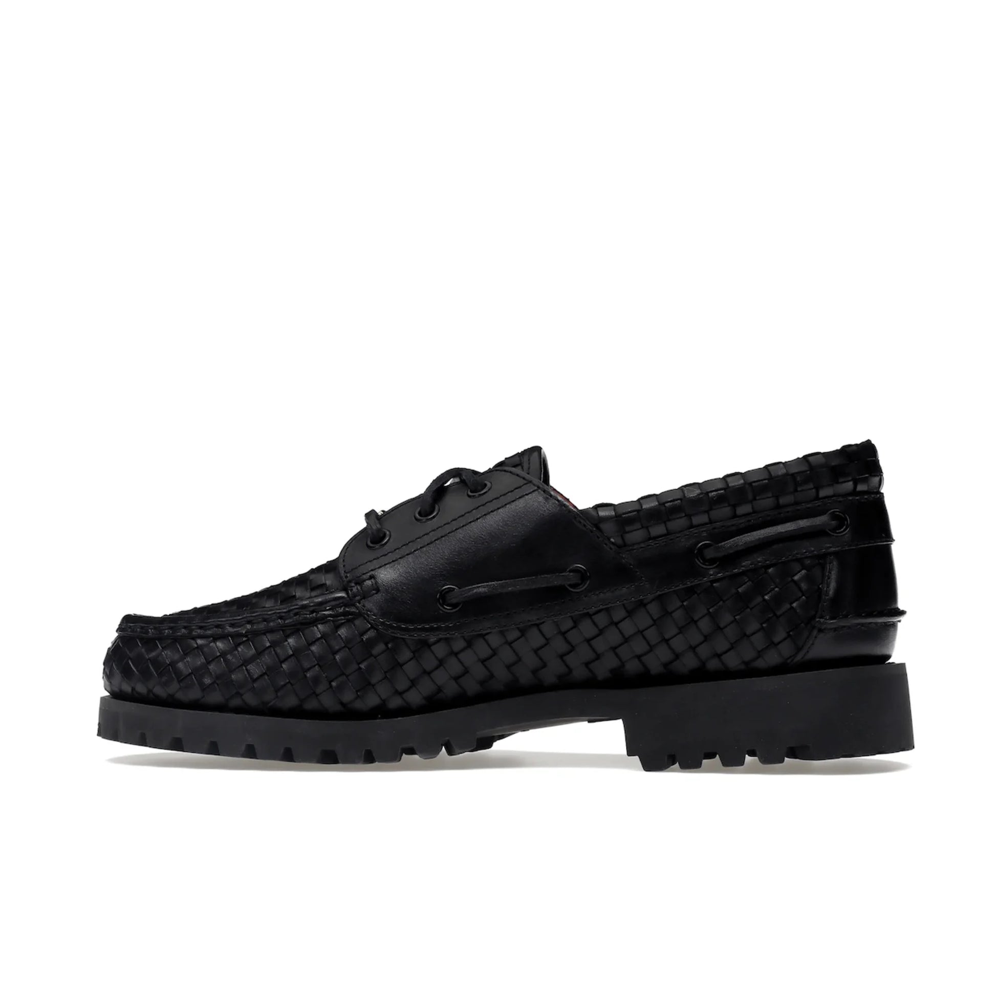 Timberland Woven Leather 3-Eye Lug Supreme Black