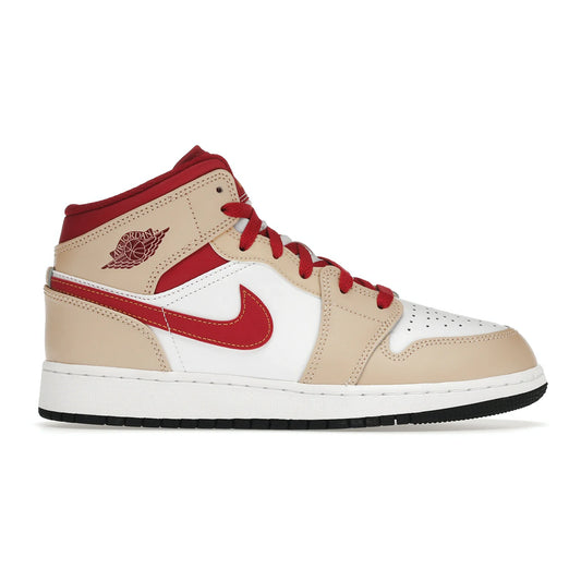 Jordan 1 Mid Light Curry Cardinal (GS)