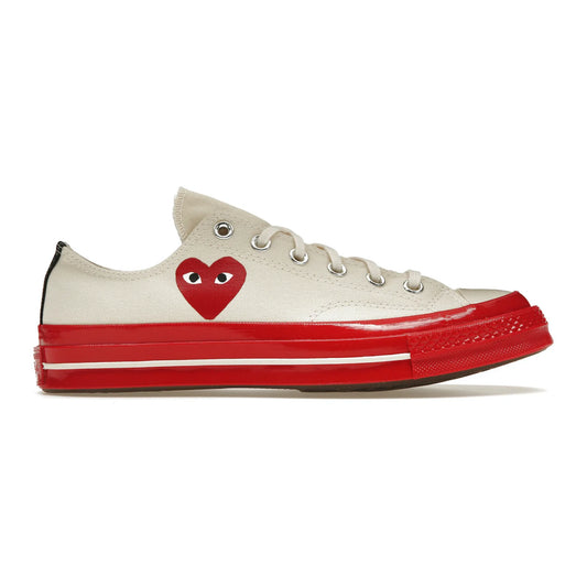 Converse Chuck Taylor All Star 70 Ox Comme des Garcons PLAY Egret Red Midsole