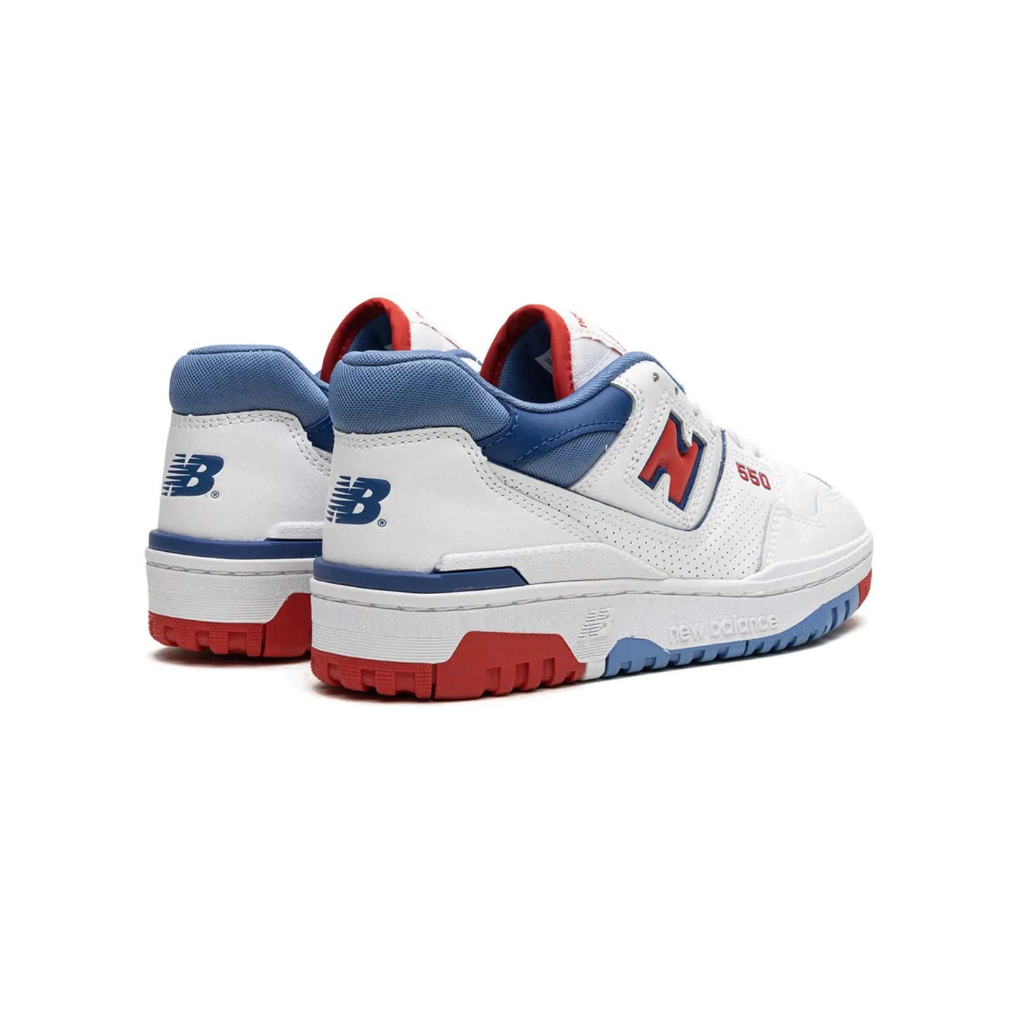 New Balance 550 White True Red Atlantic Blue