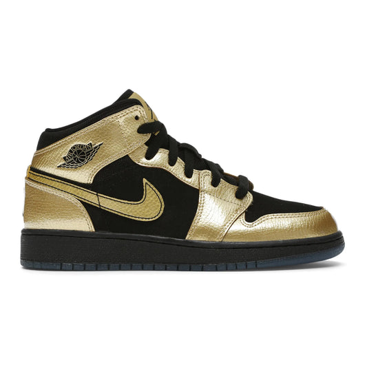 Jordan 1 Mid Metallic Gold Coin Black (GS)