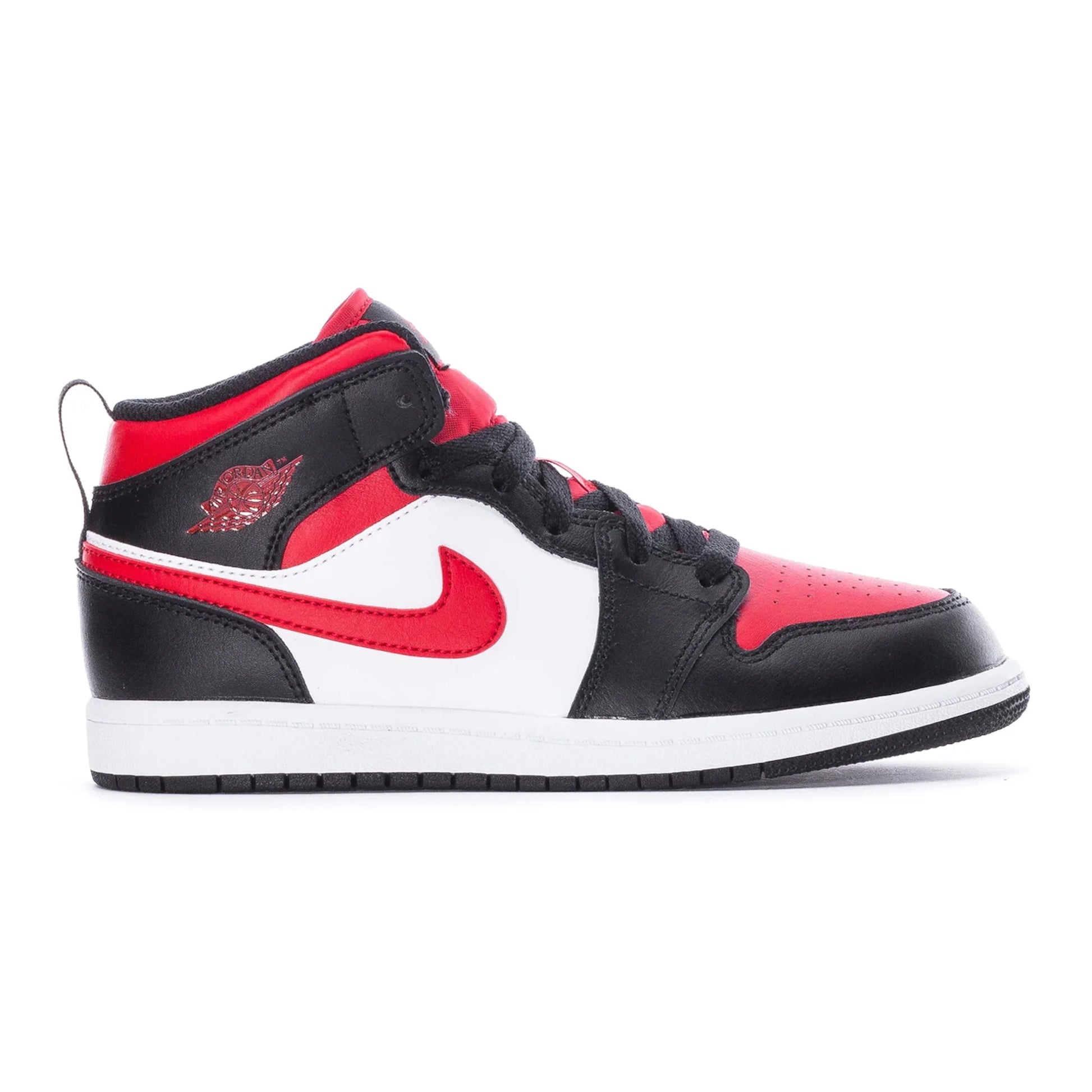 Jordan 1 Mid Black Fire Red (PS)