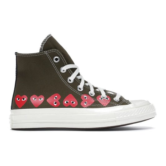 Converse Chuck Taylor All Star 70 Hi Comme des Garcons PLAY Multi-Heart Green